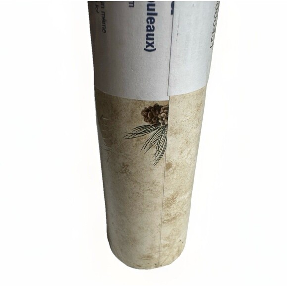 Vintage Pinecone Wallpaper Roll Rustic Cabin Lodge Nature Neutral Textured Look - Picture 12 of 14